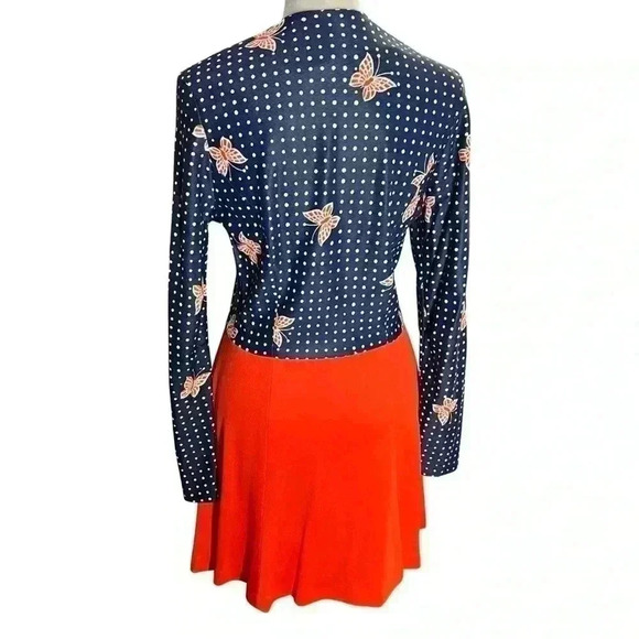 Vintage 70s Young Innocent by Arpeja Dress Butterfly Print Size 9 - Picture 5 of 14